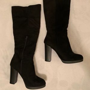 Black Knee High Boots